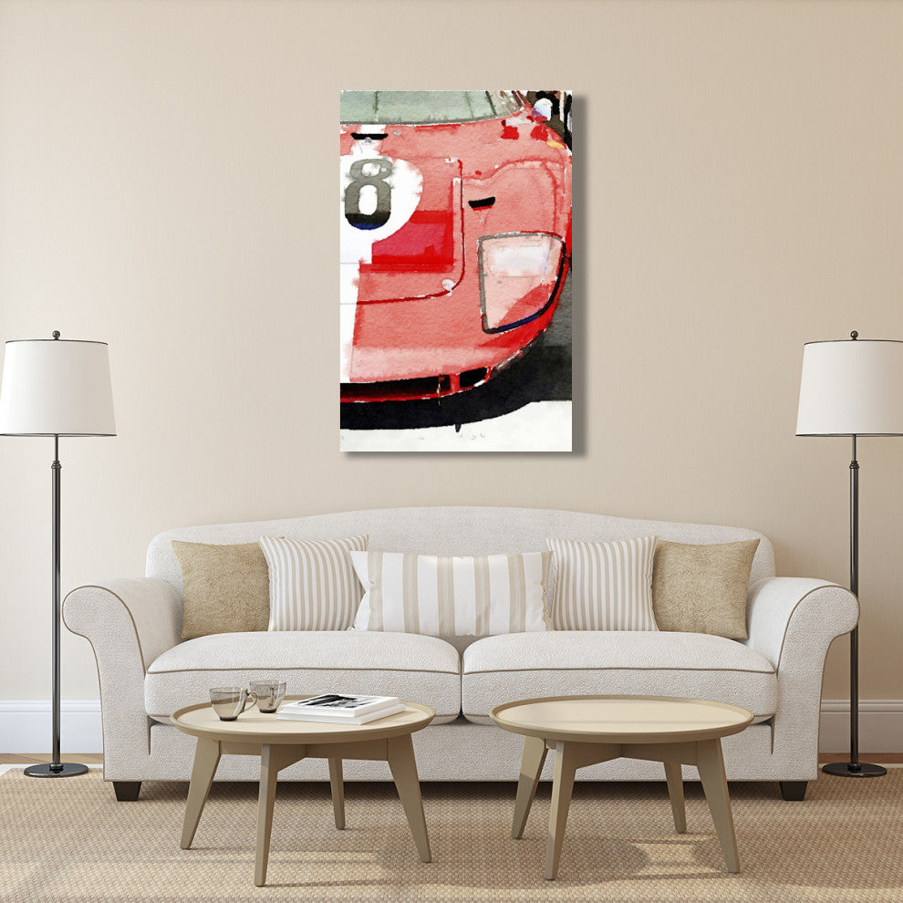 "1964 Ford GT40 Front Detail Watercolor" Fine Art Print
