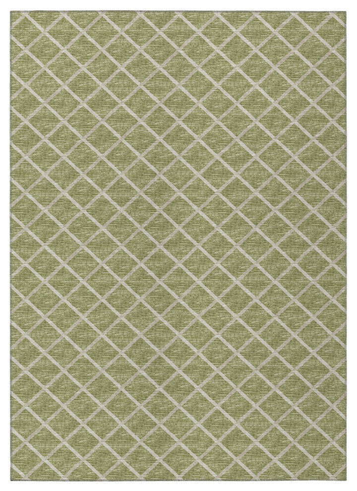 Indoor/Outdoor York YO1 Aloe Machine Washable 3' x 5' Rug