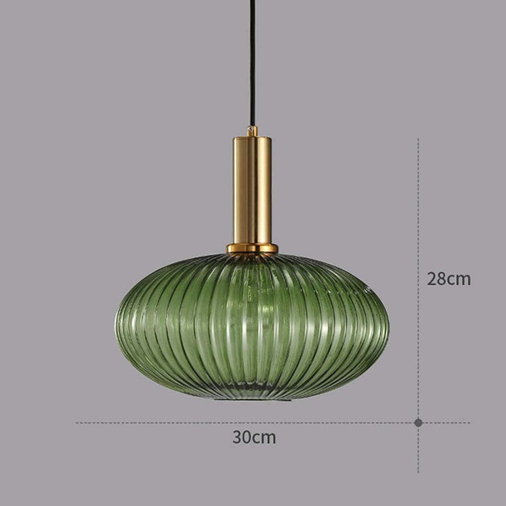 Modern Green Glass Pendant Light Led Mini Hanging Lamp