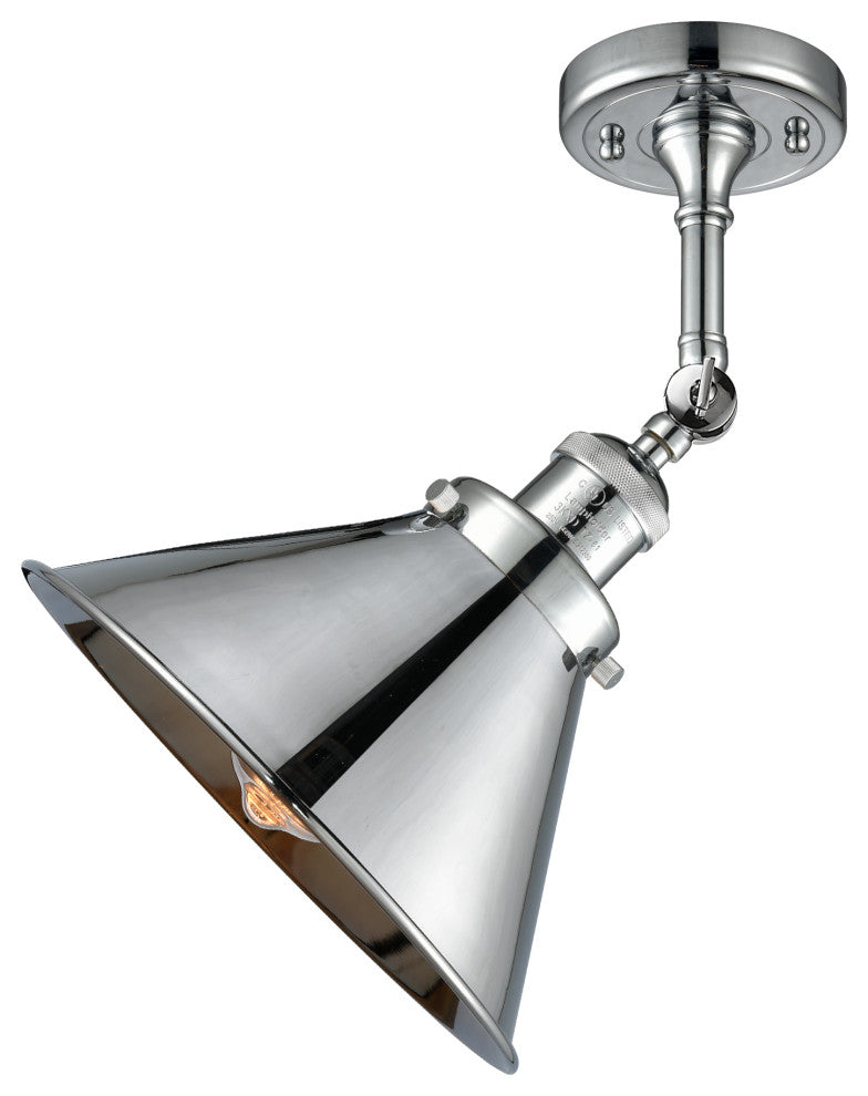 Briarcliff 1-Light Dimmable LED Sconce, Polished Chrome