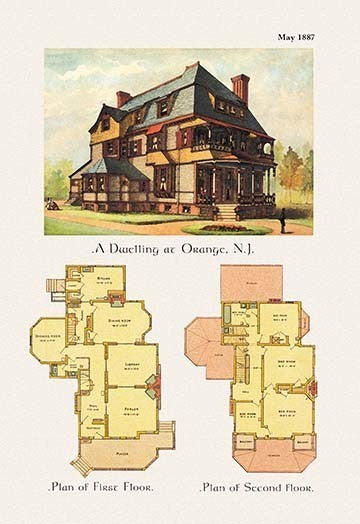 A Dwelling at Orange, New Jersey- Gallery Wrapped Canvas Art 28" x 42"