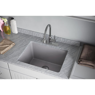 LKPDQSGS Elkay Quartz Perfect Drain 3-1/2" Removable Polymer Strainer, Grey