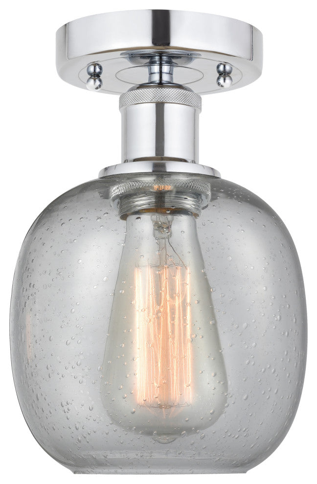 Innovations 616-1F-PC-G104 Belfast 1 Light Semi-Flush Mount, Polished Chrome