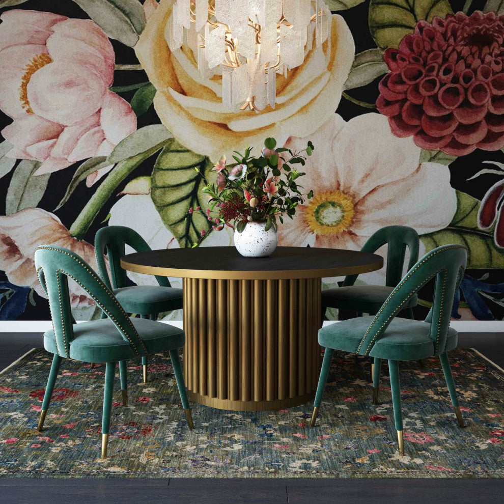 TOV Furniture Petra Forest Green Velvet Side Chair