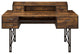 5 Storage Drawers Computer Desk, Weathered Oak and Black
