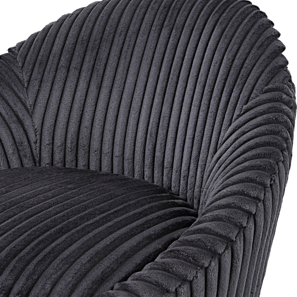 Uttermost Crue Gray Fabric Swivel Chair 23599