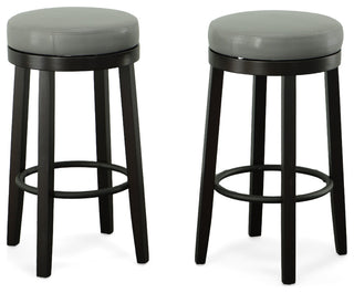 Era Swivel 30" Bar Stool, Gray and Espresso