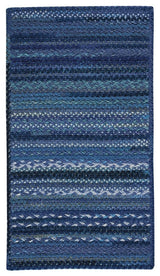 Harborview Cross Sewn Rectangle Braided Rug, Dark Blue, 11'4"x14'4"