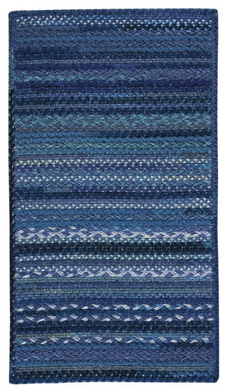 Harborview Cross Sewn Rectangle Braided Rug, Dark Blue, 11'4"x14'4"