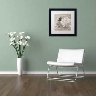 'French Linen Garden III' Matted Framed Canvas Art by Daphne Brissonnet