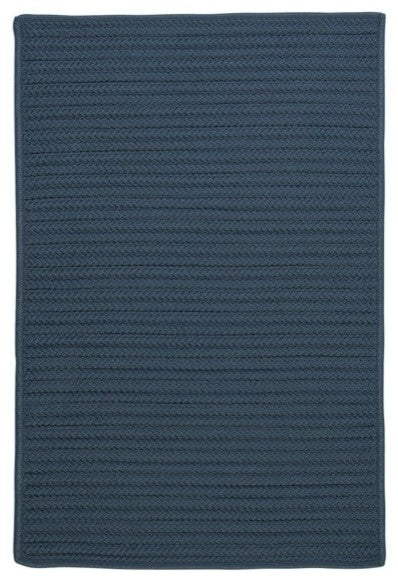 Simply Home Solid H041 Lake Blue Indoor/Outdoor Area Rug, Rectangular 5'x8'