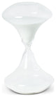 Hand Blown 45 Minute Sand Timer, Art Deco Design, White Sand