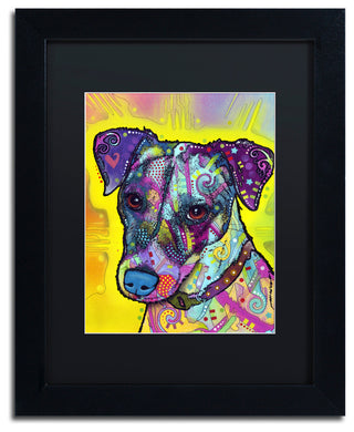 Dean Russo 'Jack Russell' Framed Art, Black Frame, 11"x14", Black Matte