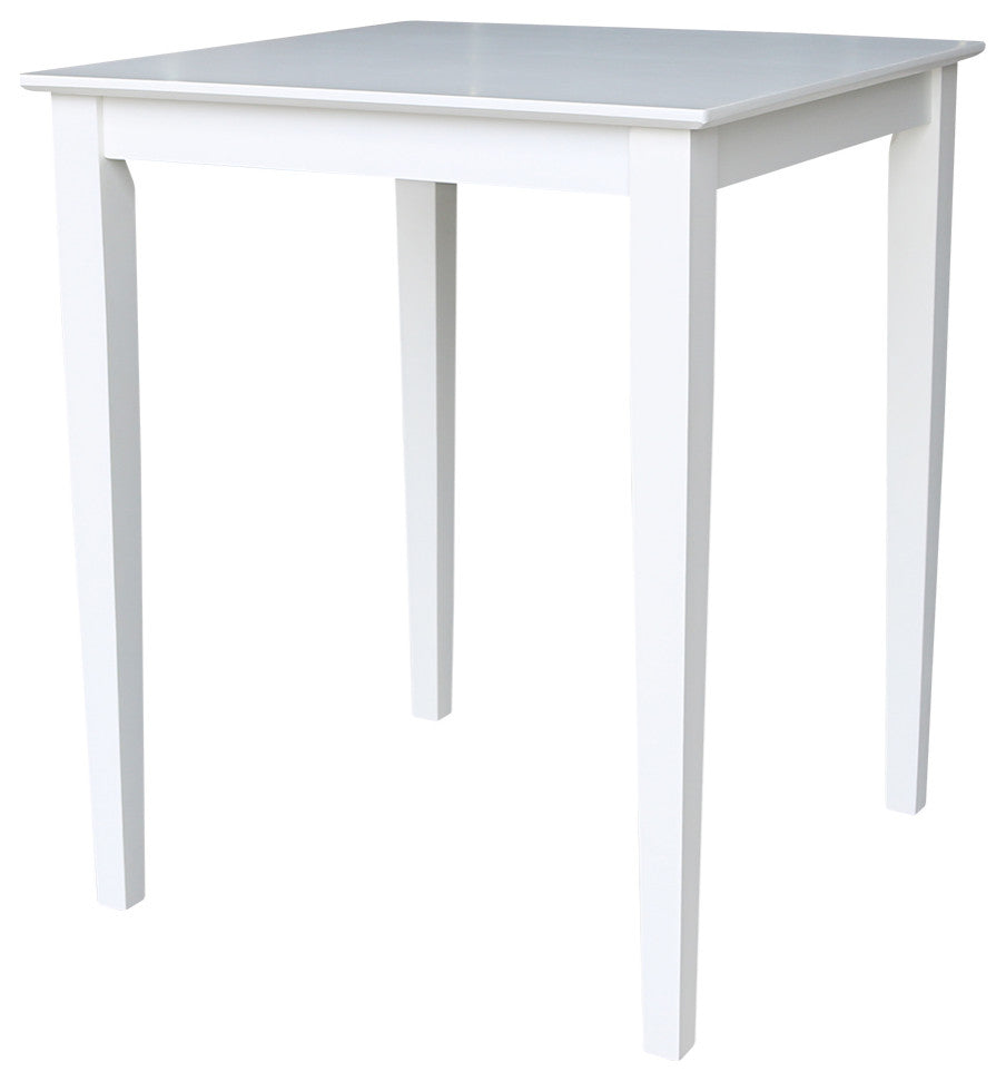 30" x 30" CounterHeight Dining Table with 4 X-Back Stools - 5 Piece Set