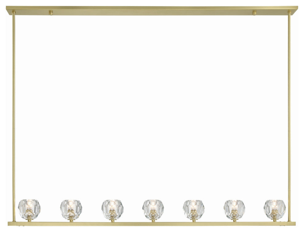 Crystorama Lighting Group ARA-10267 Aragon 7 Light 56"W LED - Soft Brass