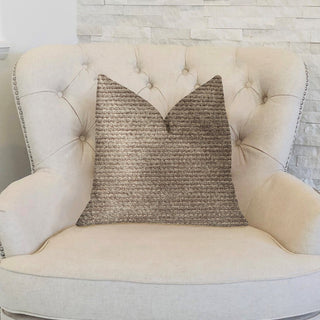 Classy Chic Ivory and Beige Luxury Throw Pillow, 24"x24"