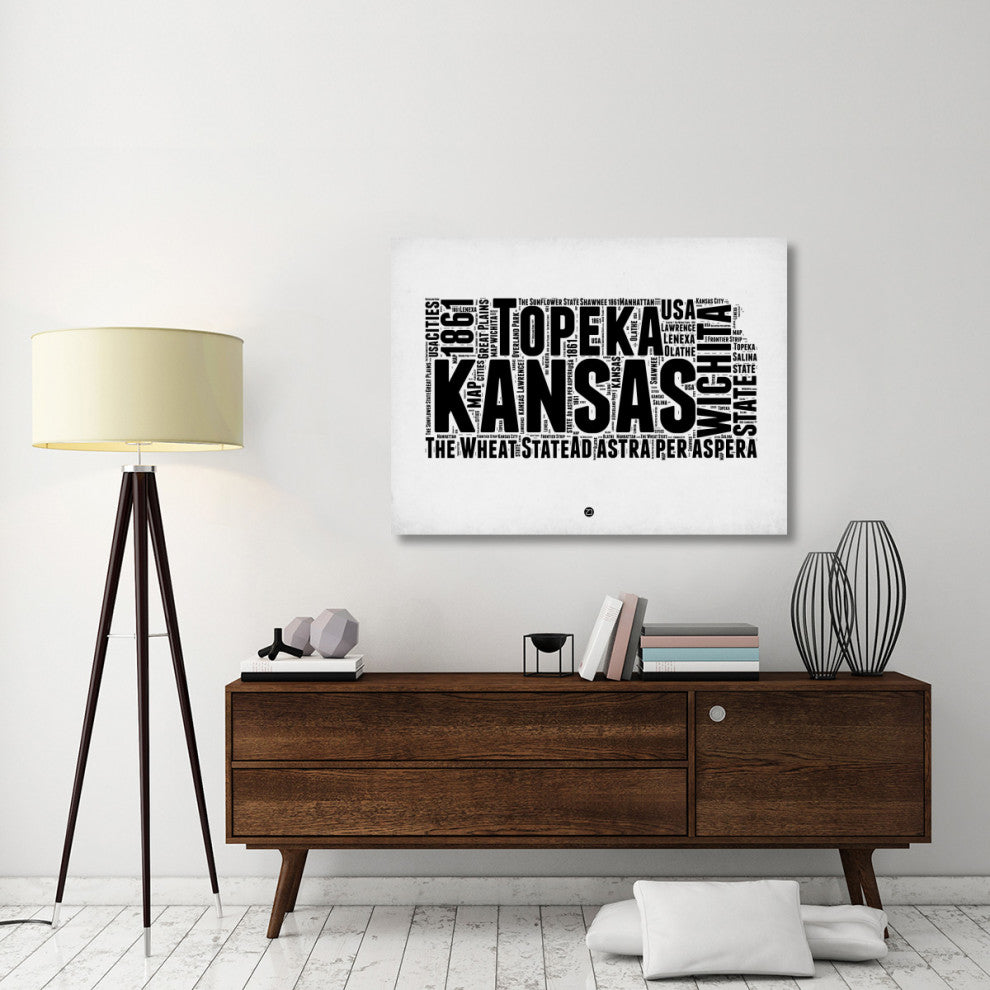"Kansas Word Cloud 2" Fine Art Print