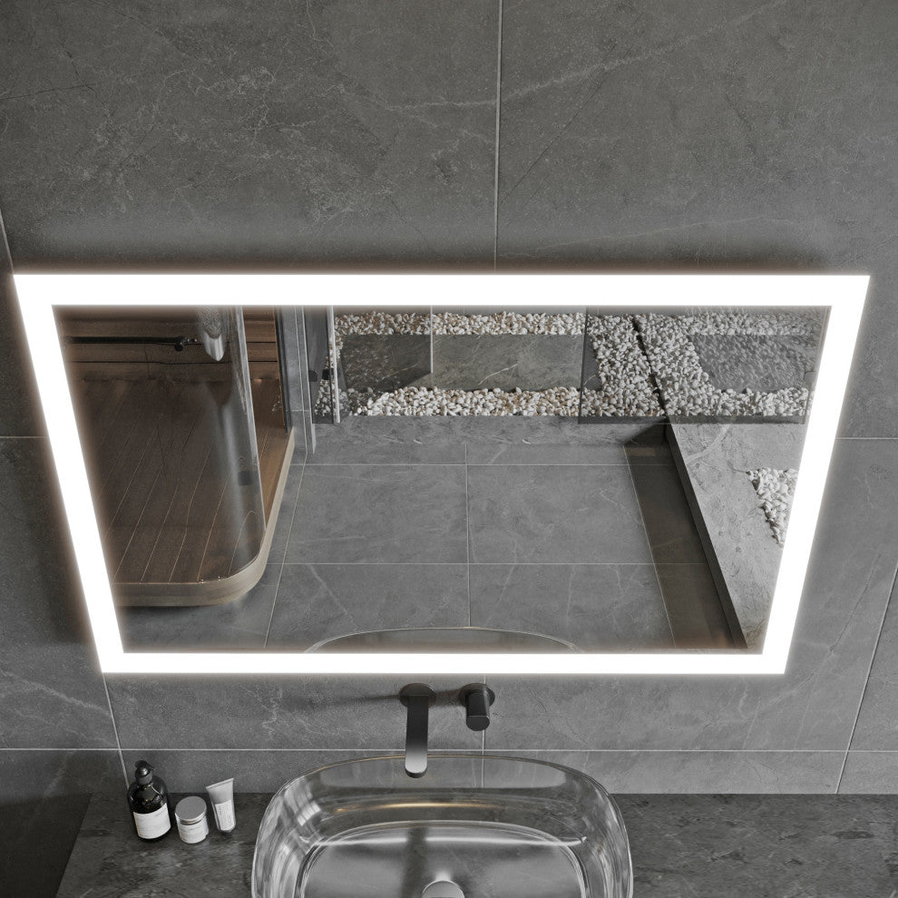 Gabriella Modern LED Bathroom Vanity Mirror, 30"x48"