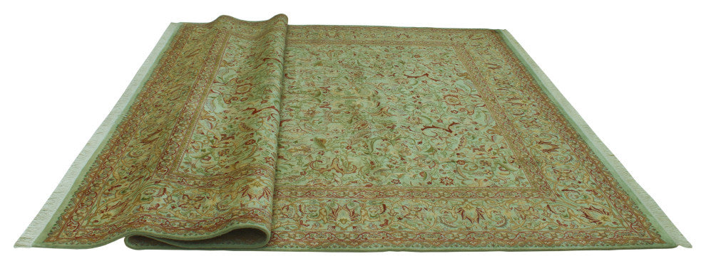 Pak-Persian Chapman Light Green/Rust Rug, 9'0x12'2
