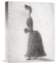 "La Promeneuse Au Manchon" Stretched Canvas Giclee by Georges Seurat, 12"x16"