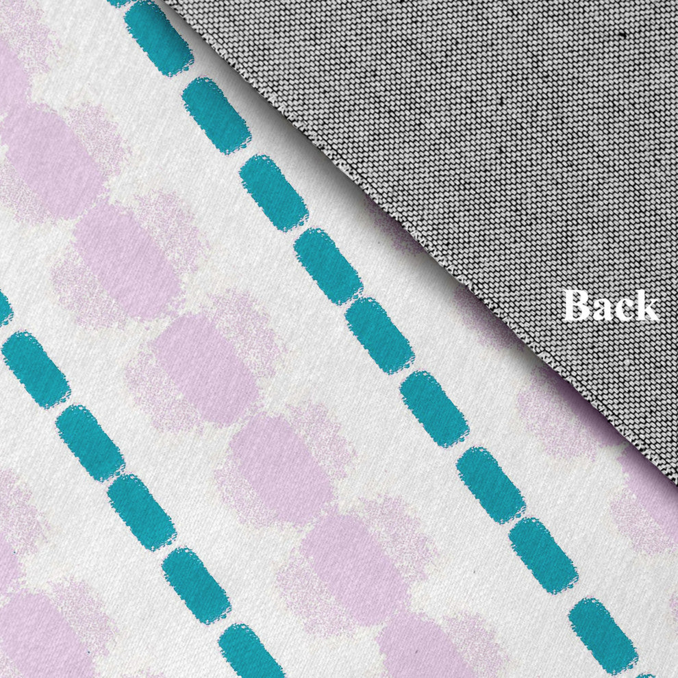 Watercolor Stripe Spring Chenille Rug, Purple-Blue, 5' Round