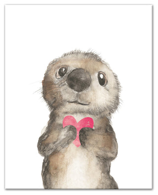 Otter Love 24x30 Canvas Wall Art