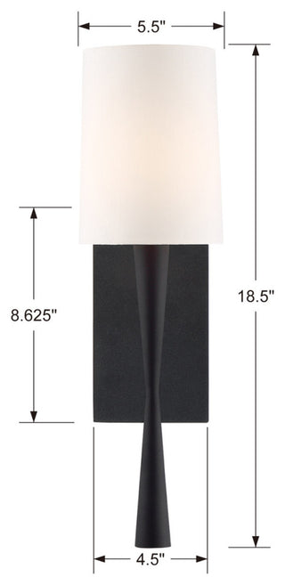 Trenton 1 Light Sconce in Black Forged