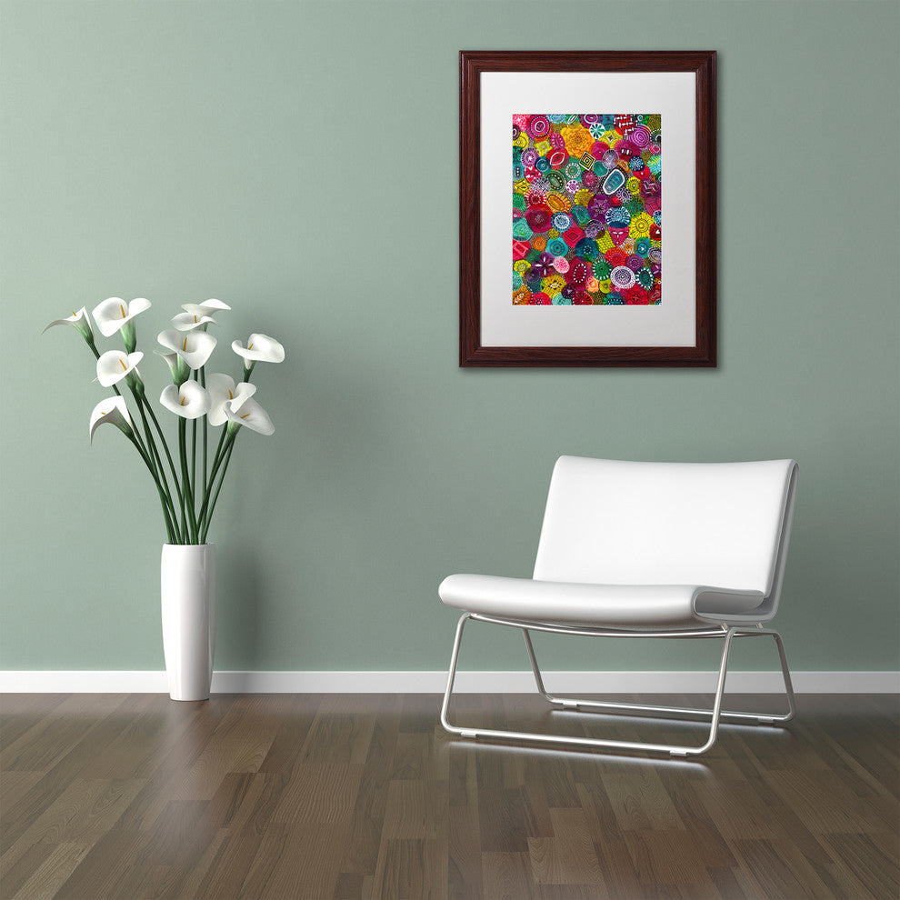 Hello Angel ''Autumn Jewels'' Art, Wood Frame, White Mat, 20x16