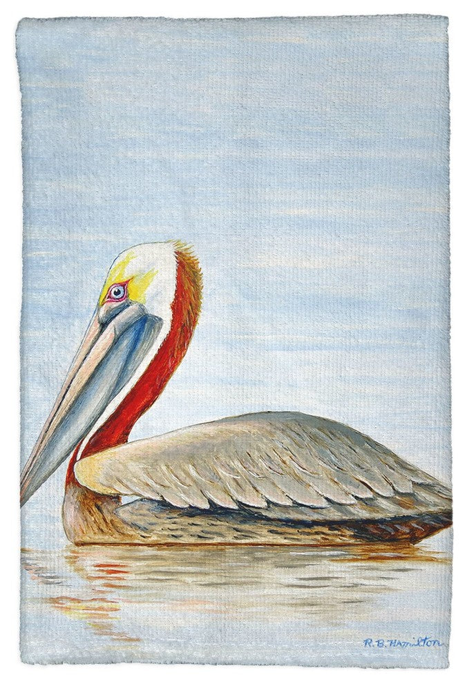 Summer Pelican Kitchen Towel - Two Sets of Two (4 Total)