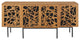 Console Entry Table Sideboard, Rectangular, Wood, Metal, Brown Walnut, Modern