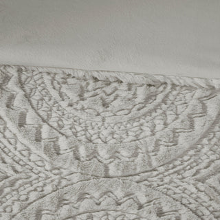 Madison Park Arya Medallion Faux Fur Plush Comforter Mini Set