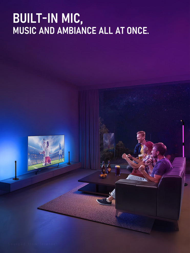 LED RGBW Floor Lamp with Spotlight, Music Sync, Remote Control