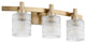 Quorum 5184-3-80 Three Light Vanity, Aged Brass Finish
