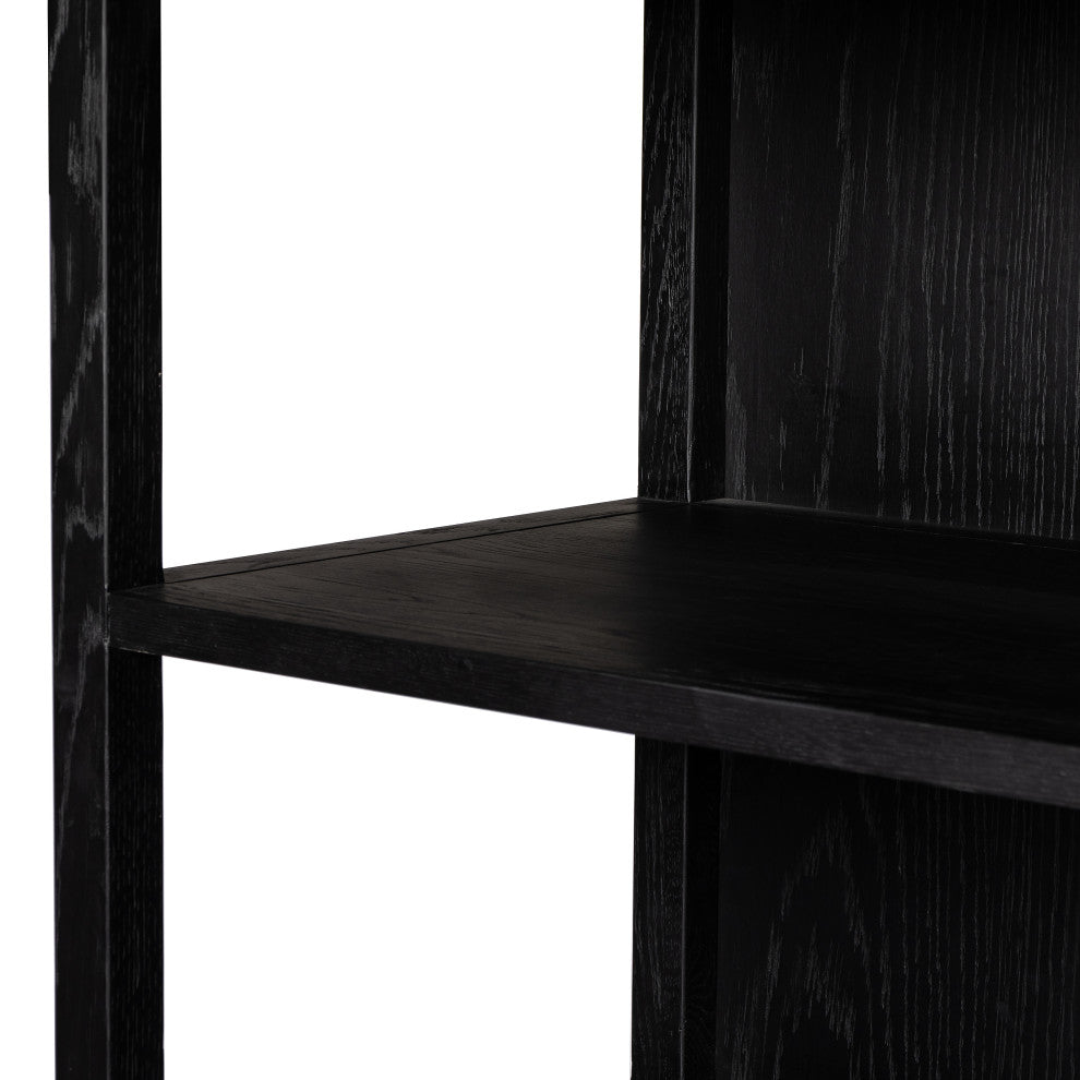 Hopkins Bookcase-Brushed Ebony Oak Vnr