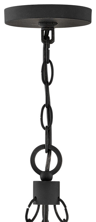 Hinkley Sawyer Medium Single Tier Chandelier 12V, Black