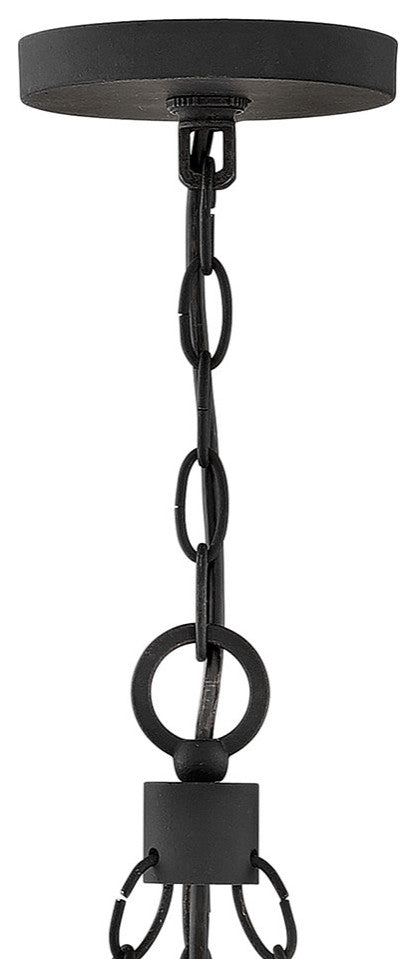 Hinkley Sawyer Medium Single Tier Chandelier 12V, Black