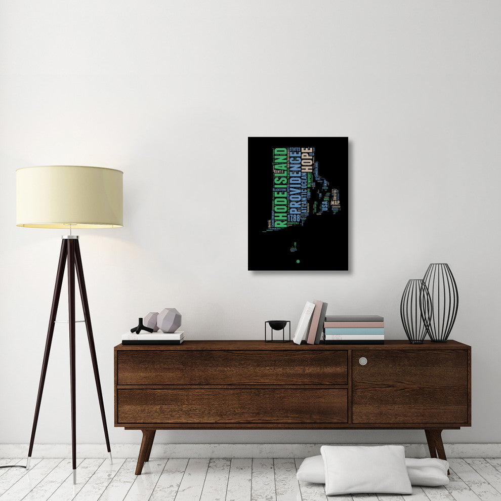 "Rhode Island Word Cloud 2" Fine Art Print