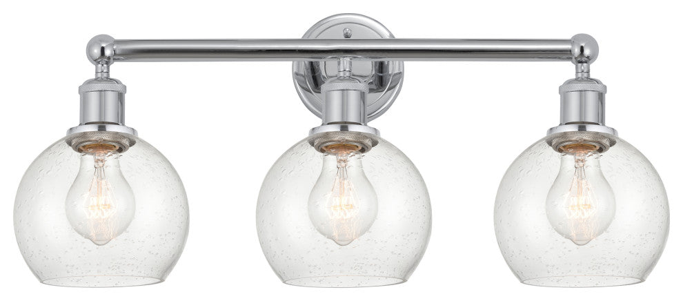 Innovations 616-3W-PC-G124-6 3 Light Bath Vanity Light, Polished Chrome
