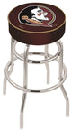 Holland L7C1 Florida State Head 30" Double-Ring Bar Stool - Chrome