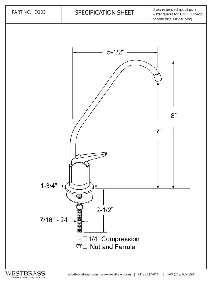 Touch-Flo Style 8 in. Pure Water Dispenser in Antique Copper