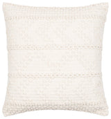 Surya Merdo Cream Pillow Shell With Polyester Insert 18"H X 18"W