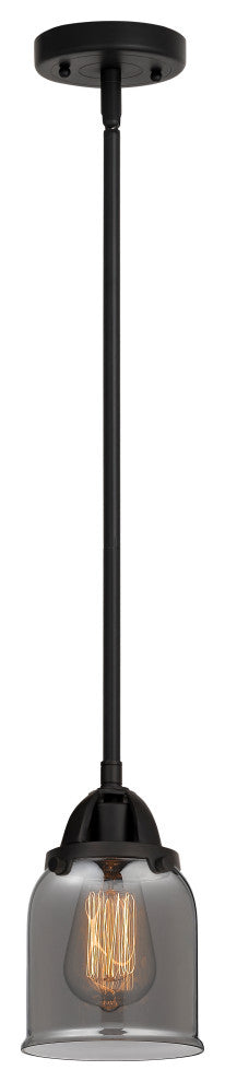 Small Bell Mini Pendant, Matte Black, Plated Smoke, Plated Smoke