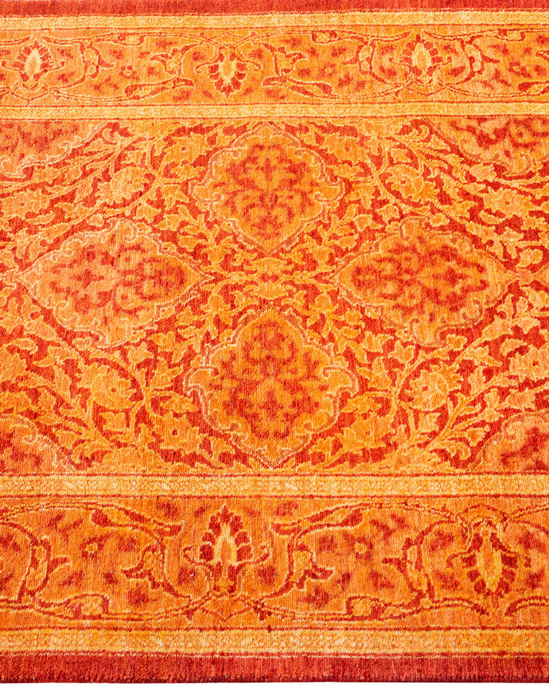 Mogul, One-of-a-Kind Hand-Knotted Area Rug Orange, 2'7"x9'9"