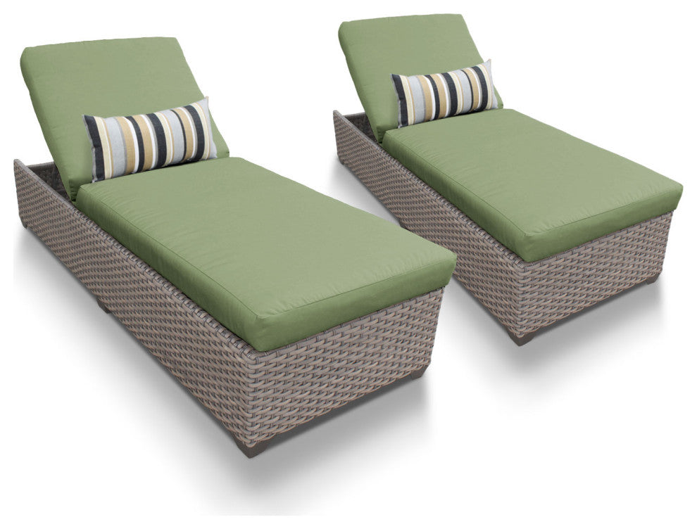 Oasis Chaise Set of 2 Outdoor Wicker Patio Furniture