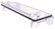 Clearview 16" Gallery Rail Glass Shelf with Dotted Accents, Satin Chrome