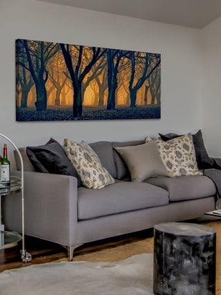 "Woods Aglow" Painting Print on Canvas