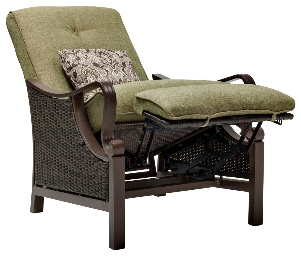 Saratoga Outdoor Luxury Recliner, Vintage Meadow