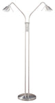 Olso Twins 2-Light Floor Lamp, Satin Nickel