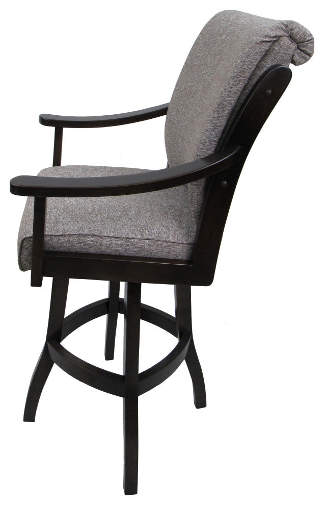 Swivel Counter 26" 30" Extra Tall 34" Wood Bar Stool - Casa Plus, Mojave Grey