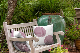 Circles Polyester Indoor/Outdoor Pillow, Maroon Red, 18"x18"